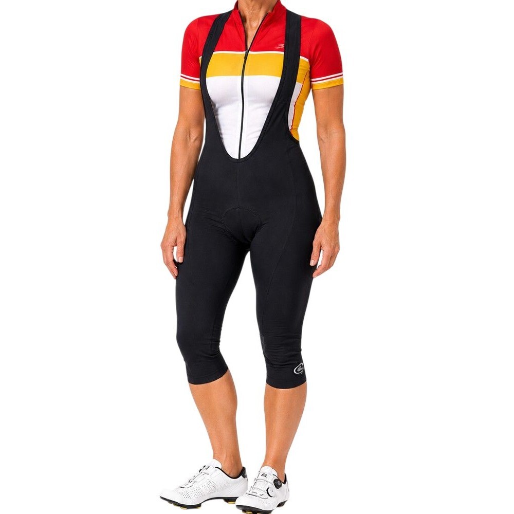 Performance Cycling Bib Knickers Womens Large Thermal Lined Padded Capri Tights